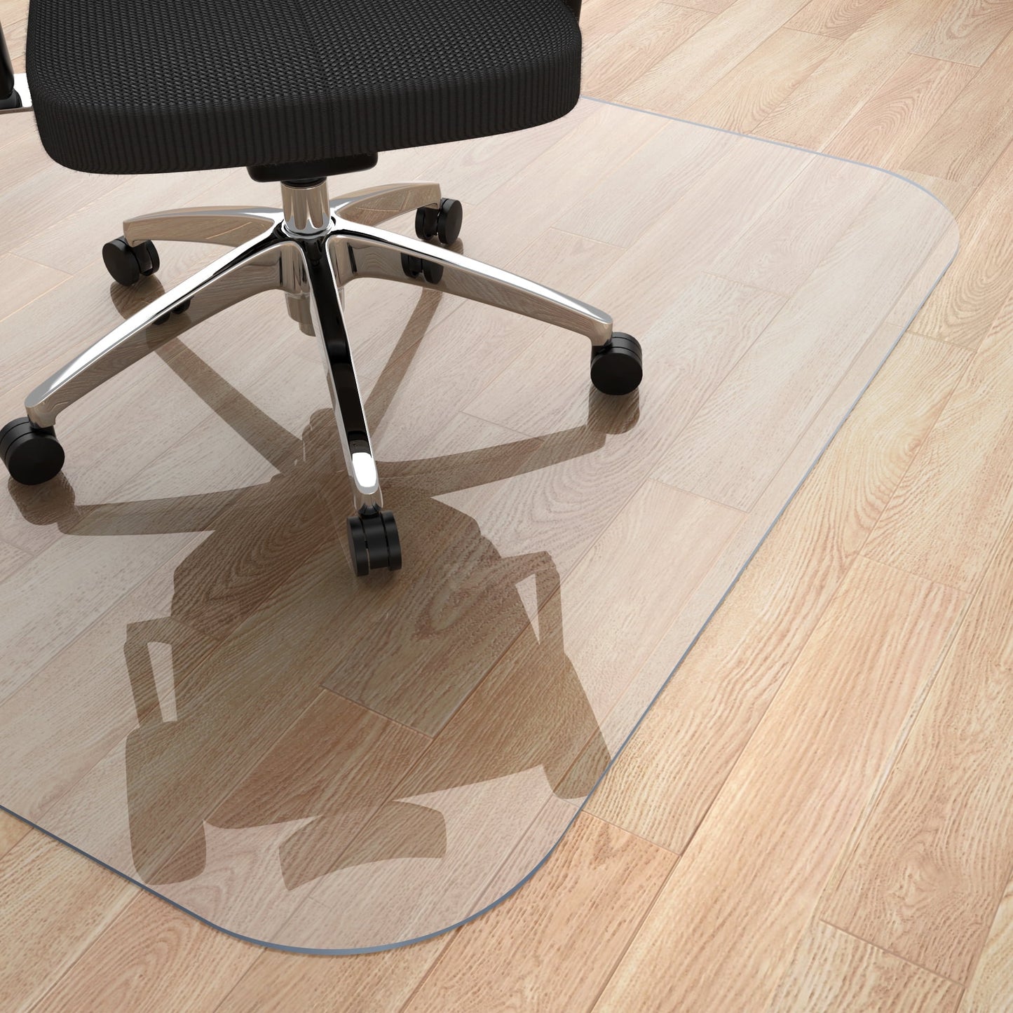 Yecaye PVC Heavy Duty Desk Chair Floor Mat for Hardwood Floor 36" x 48", Home Office Protector Mat, Clear
