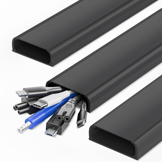 LazySpin 47.3" Cord Cover, Extra Large Cable Hider for Wall Mount TV 2.36"Wx0.79"H