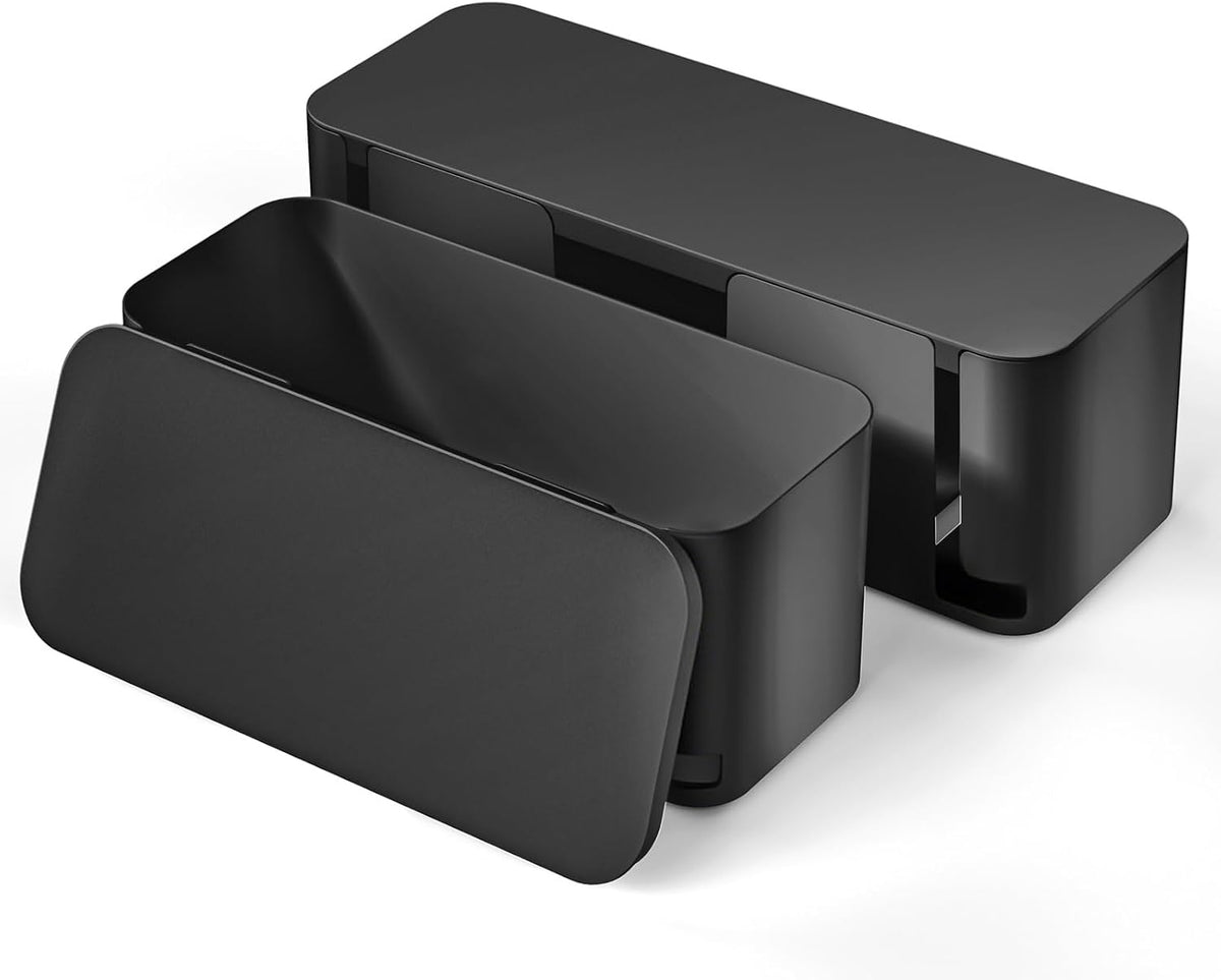 LazySpin Cable Wire Organizers, 2 Pack Cable Management Box