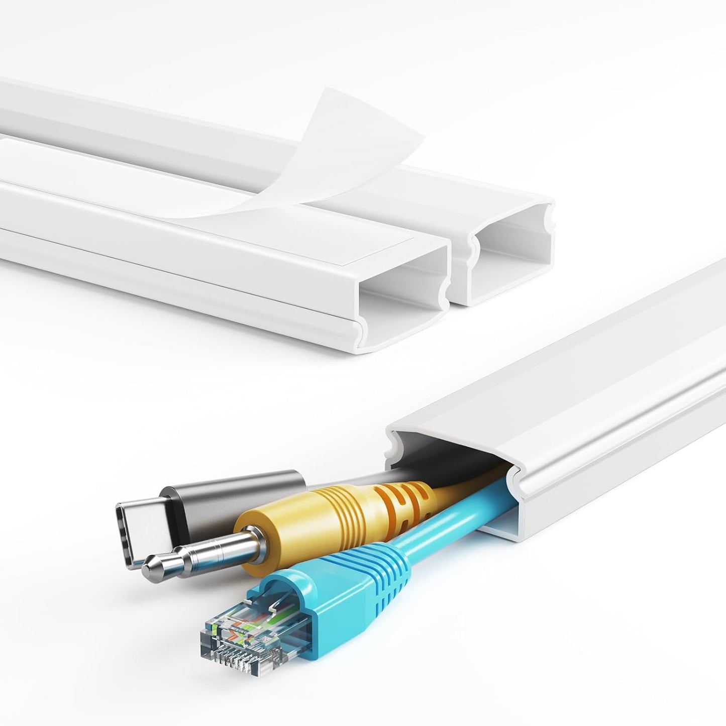 LazySpin TV Cord Hider, 47 in Cord Covers for Wall Mounted TV