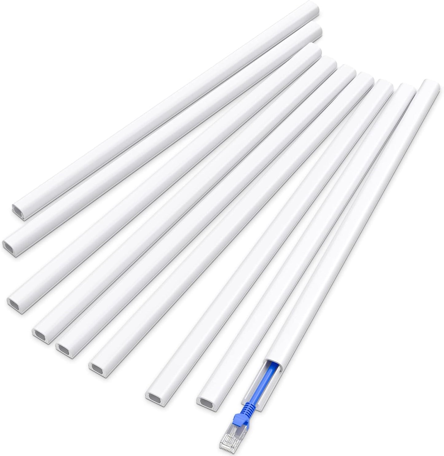 LazySpin 128in Cord Hider for 1 Cord, White