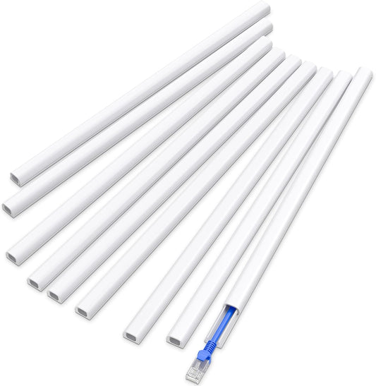 LazySpin 128in Cord Hider for 1 Cord, White