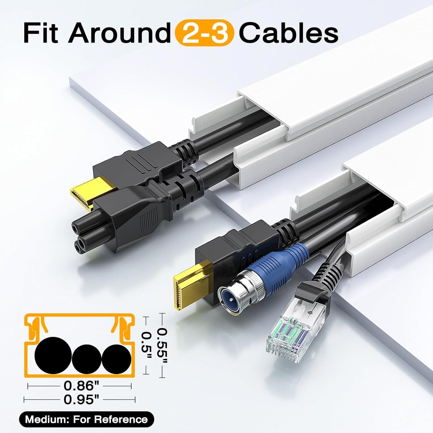 LazySpin Cord Hider, 157in Wire Covers for Cords on Wall