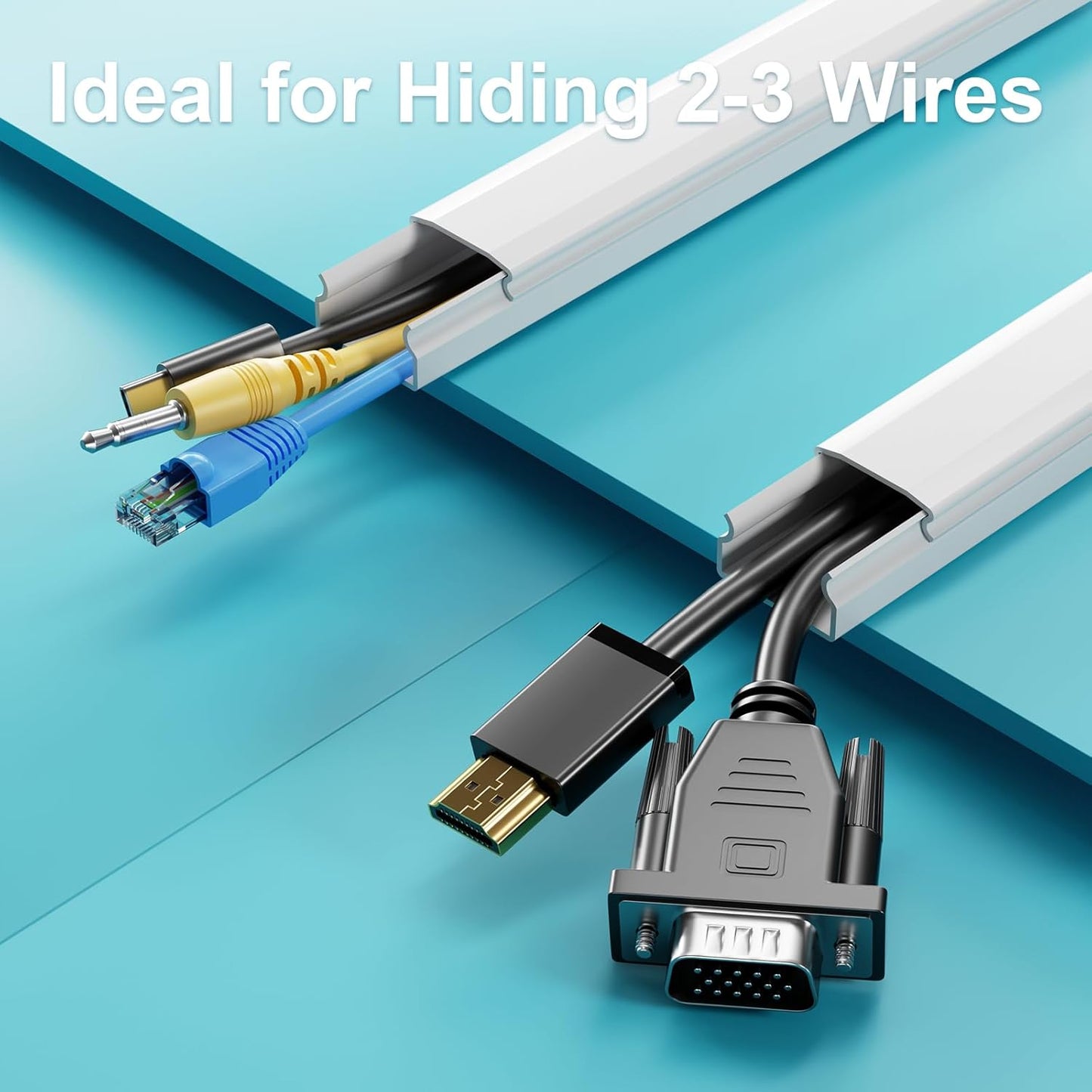 LazySpin TV Cord Hider, 47 in Cord Covers for Wall Mounted TV