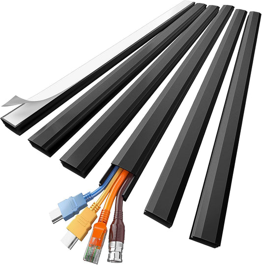 LazySpin Cord Hider, 85in Cord Covers for 3-4 Wires on Wall