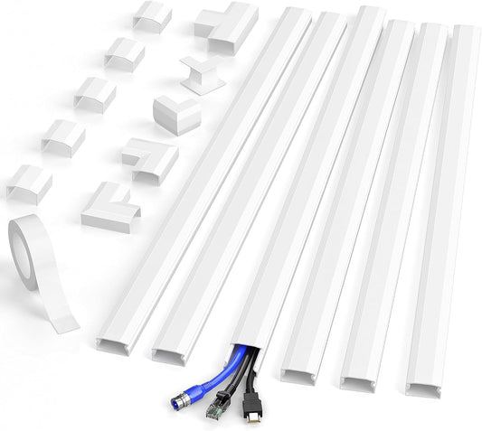 LazySpin 94.5in Cord Hider, Large Cord Covers for 2-3 Wires