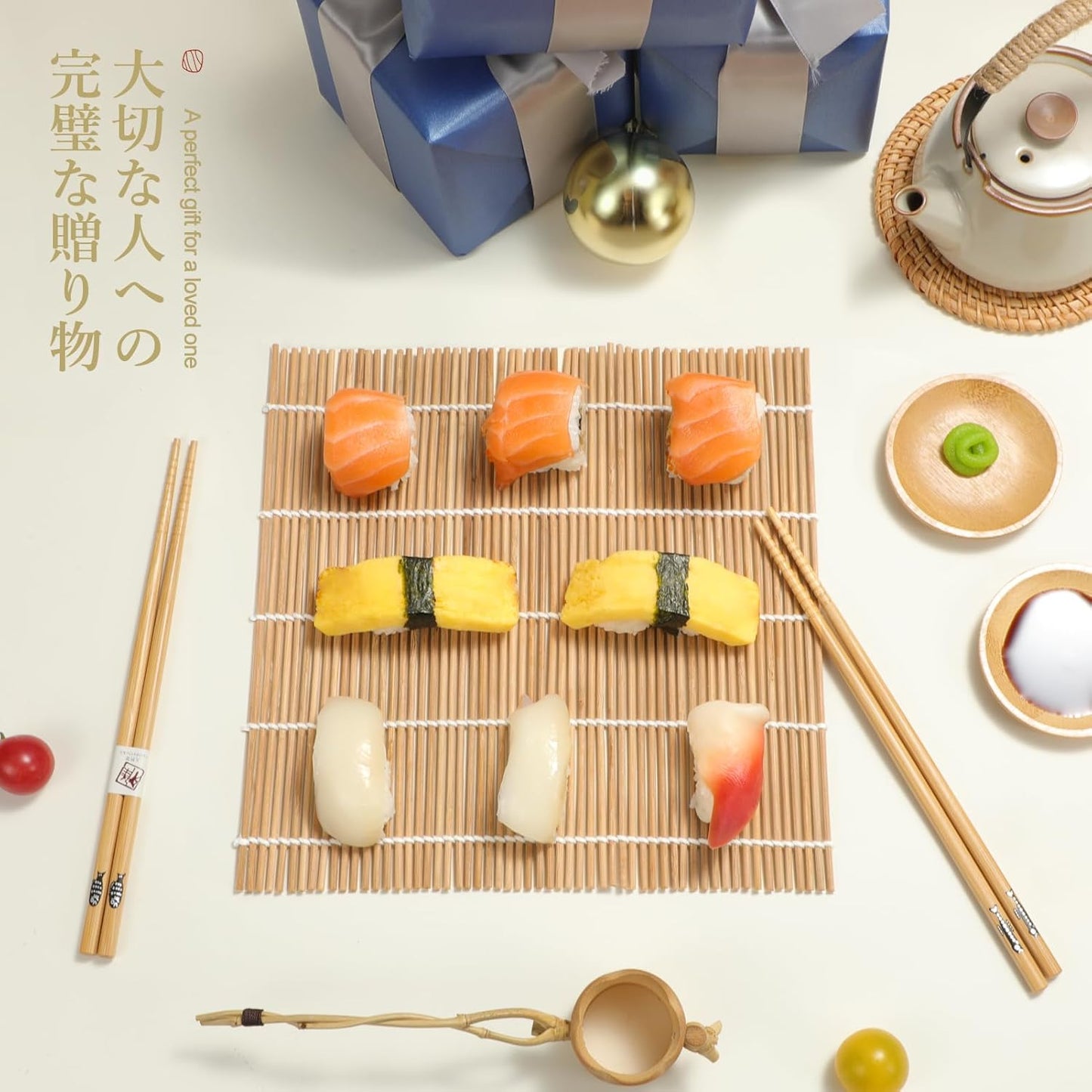 LazySpin Bamboo Sushi Making Kit, Sushi Rolling Mats