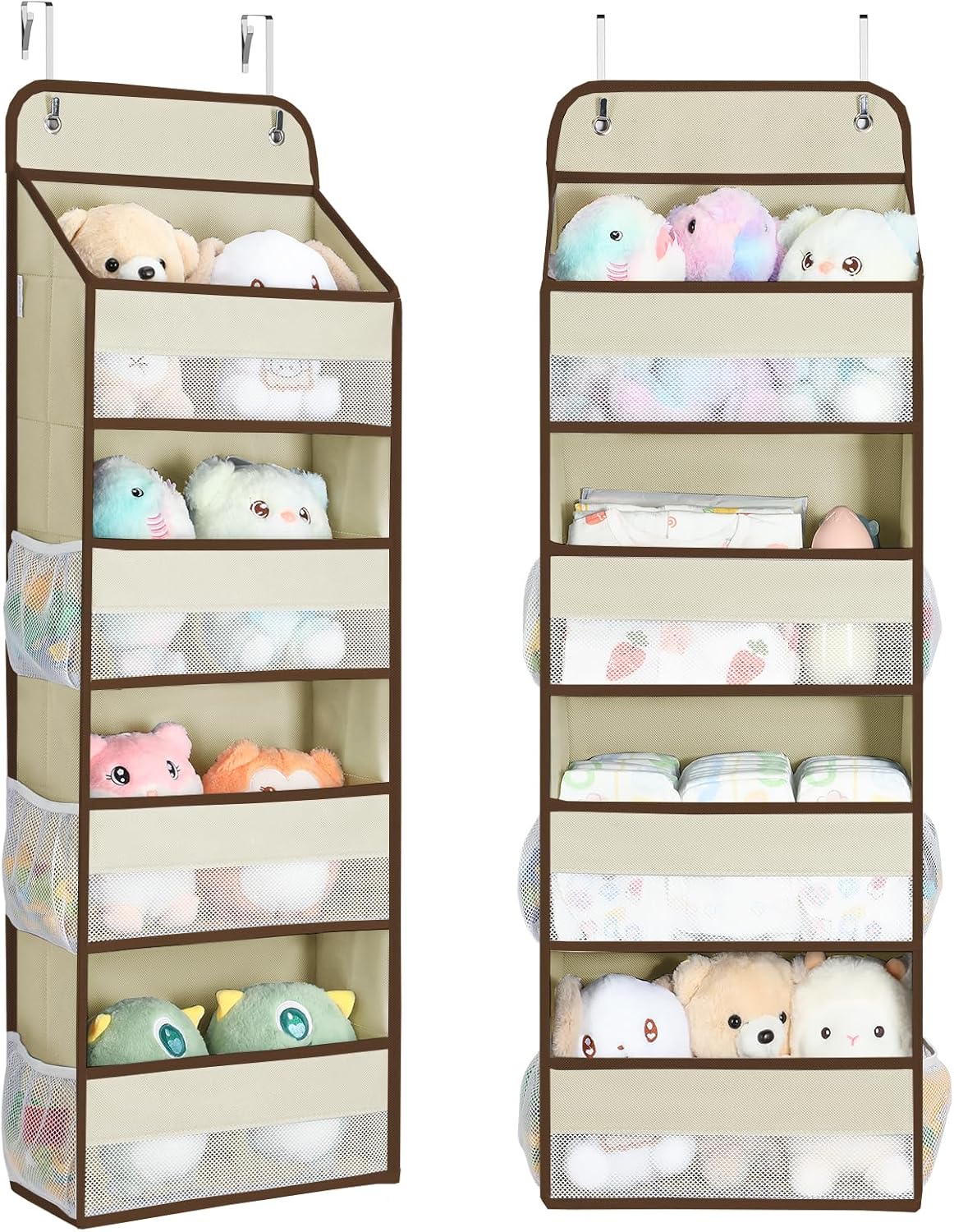 LazySpin 2 Pack 4 Tier Over the Door Organizer