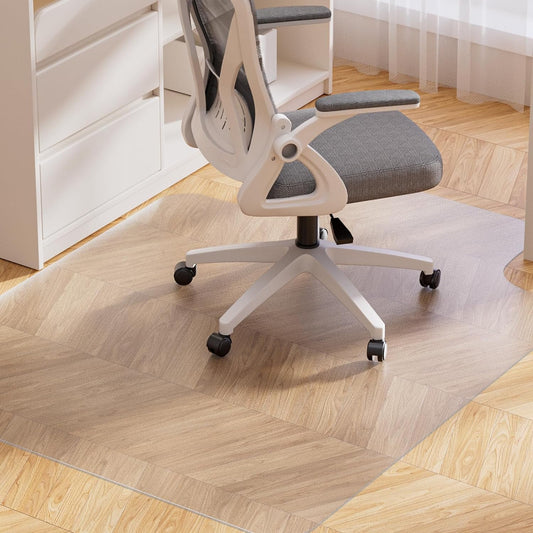 Chair Mat for Hardwood Floor, Yecaye 48"×36" PVC Computer Chair Mat, Office Floor Protector for Rolling Chair, Clear