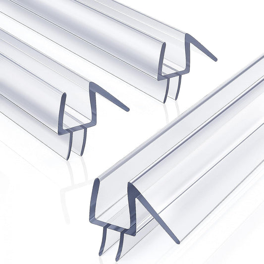 Delamu 3 Pack 3/8" x 39" Glass Door Silicone Seal StripShower Door Bottom Seal Sweep-Suitable for Glass-Stop Shower Leaks Frameless Shower Door Seal Strip