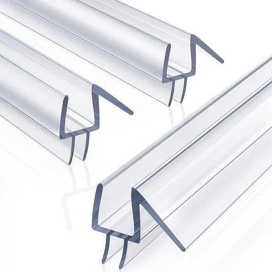 Delamu 3 Pack 3/8" x 39" Glass Door Silicone Seal StripShower Door Bottom Seal Sweep-Suitable for Glass-Stop Shower Leaks Frameless Shower Door Seal Strip