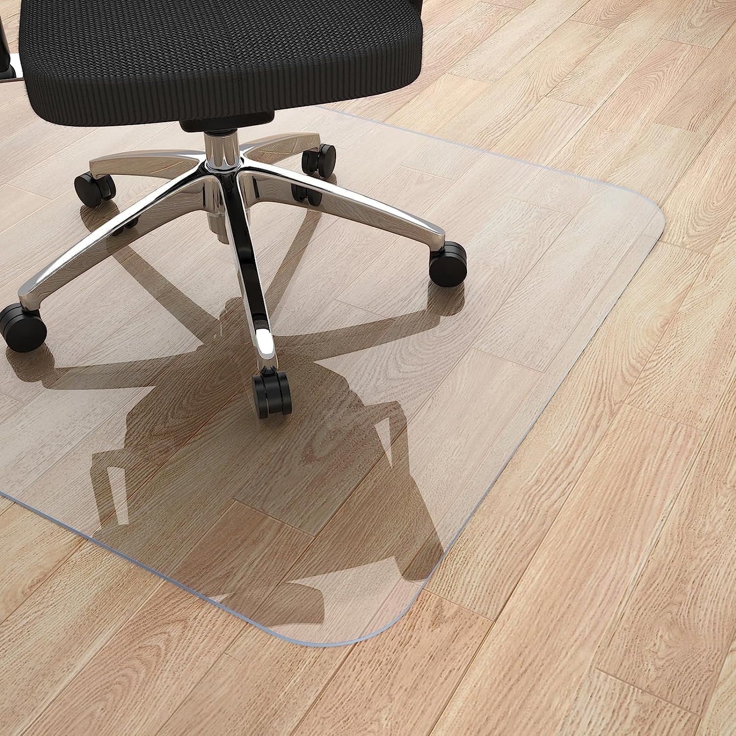 Office Mat for Hard Floor (36 "X 48" Rectangle), Transparent PVC, Delamu Office Chair Mat for Home and Office
