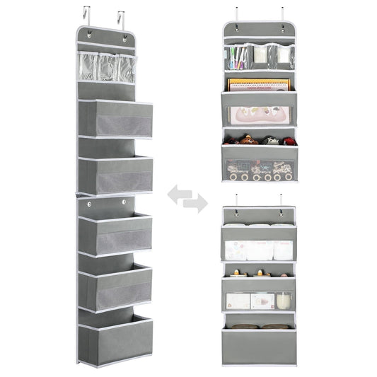 Over Door Organizer, Delamu 1 Split into 2 Hanging Storage Organization for Bathroom, Door Organizer Hanging